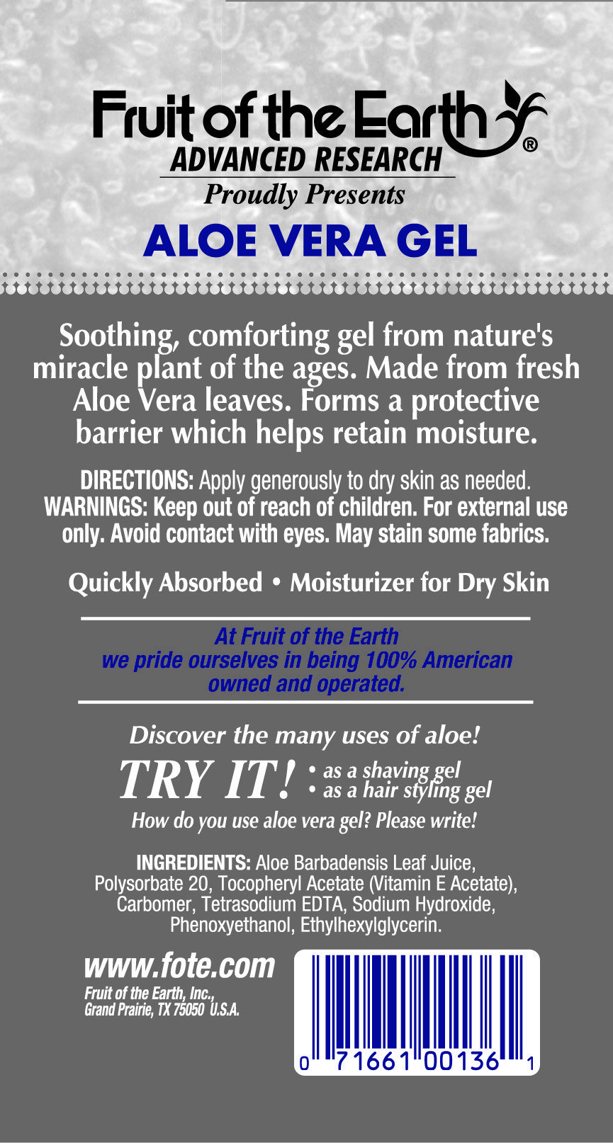 Aloe Vera Gel 6 oz - Image 2